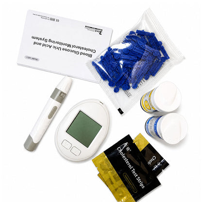 Monitor de salud 3 en1 glucosa, ácido úrico y colesterol